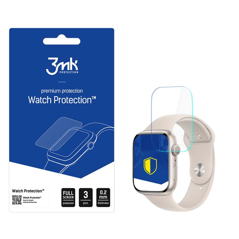 3mk Watch Protection ARC+ - Apsauginė plėvelė, skirta „Apple Watch 8 45mm“ (3 vnt.)
