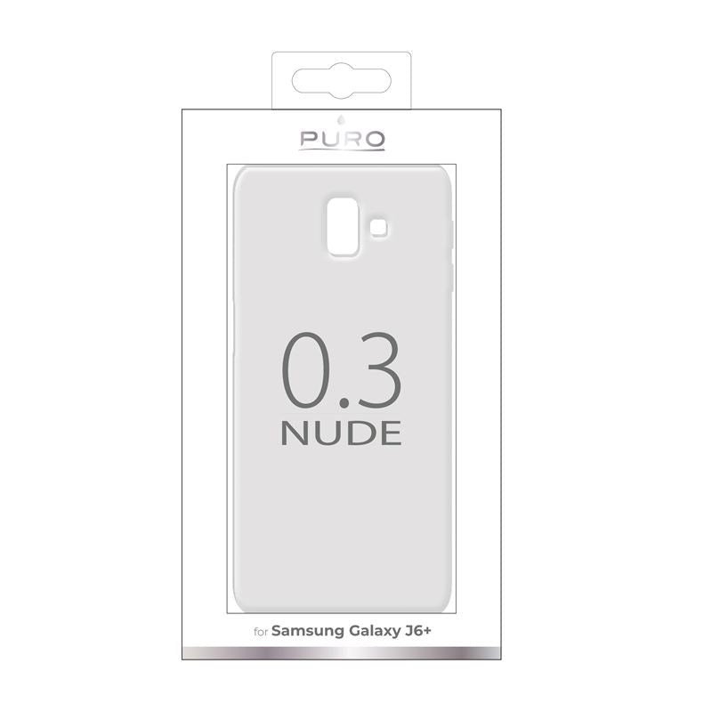 PURO 0.3 Nude – dėklas, skirtas „Samsung Galaxy J6 +“ (skaidrus)