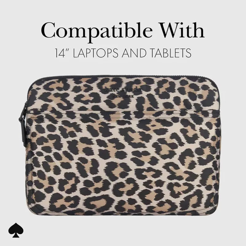 Kate Spade New York Pūstas dėklas – MacBook Pro 14 colių / nešiojamojo kompiuterio 14 colių dangtelis (klasikinis leopardas)