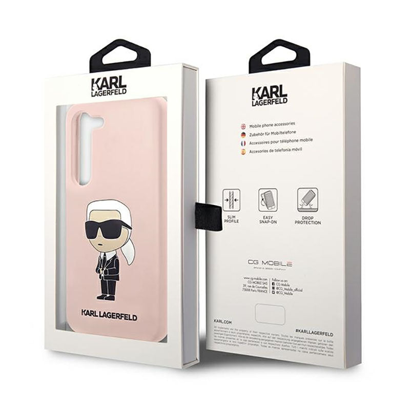 Karl Lagerfeld silikoninis NFT Ikonik – dėklas, skirtas Samsung Galaxy S23 (rožinis)