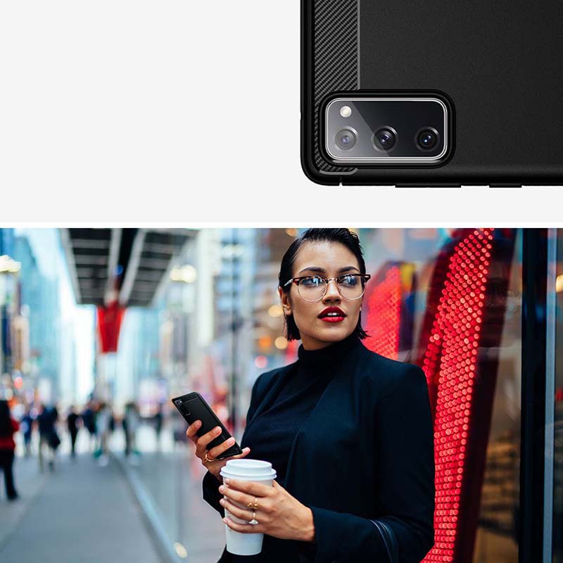 Spigen Rugged Armor – „Samsung Galaxy S20 FE“ dėklas (juodas)