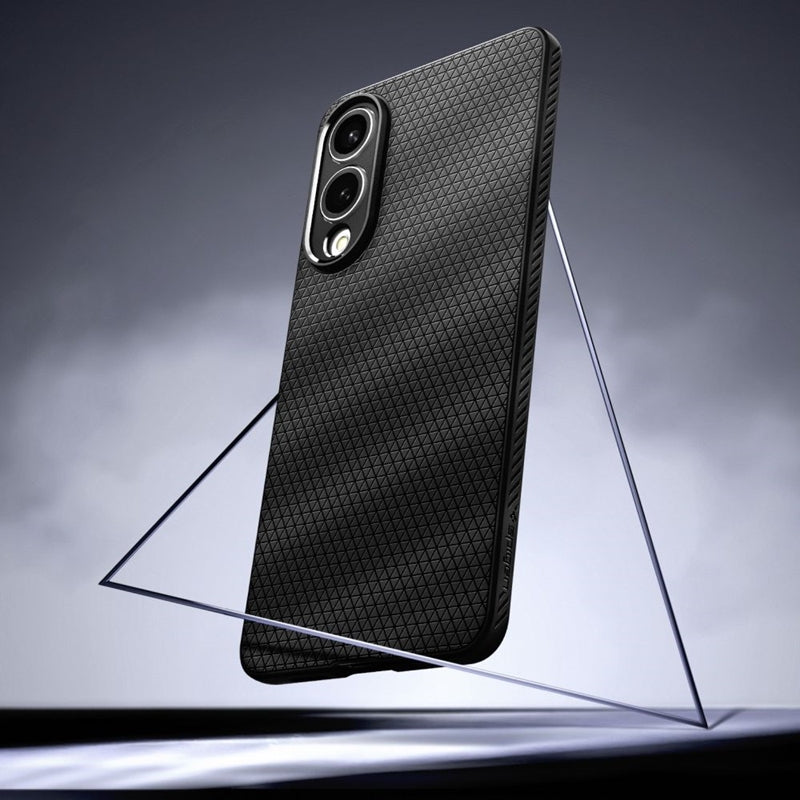 Spigen Liquid Air – dėklas, skirtas „Samsung Galaxy S25 Edge“ (matinis juodas)