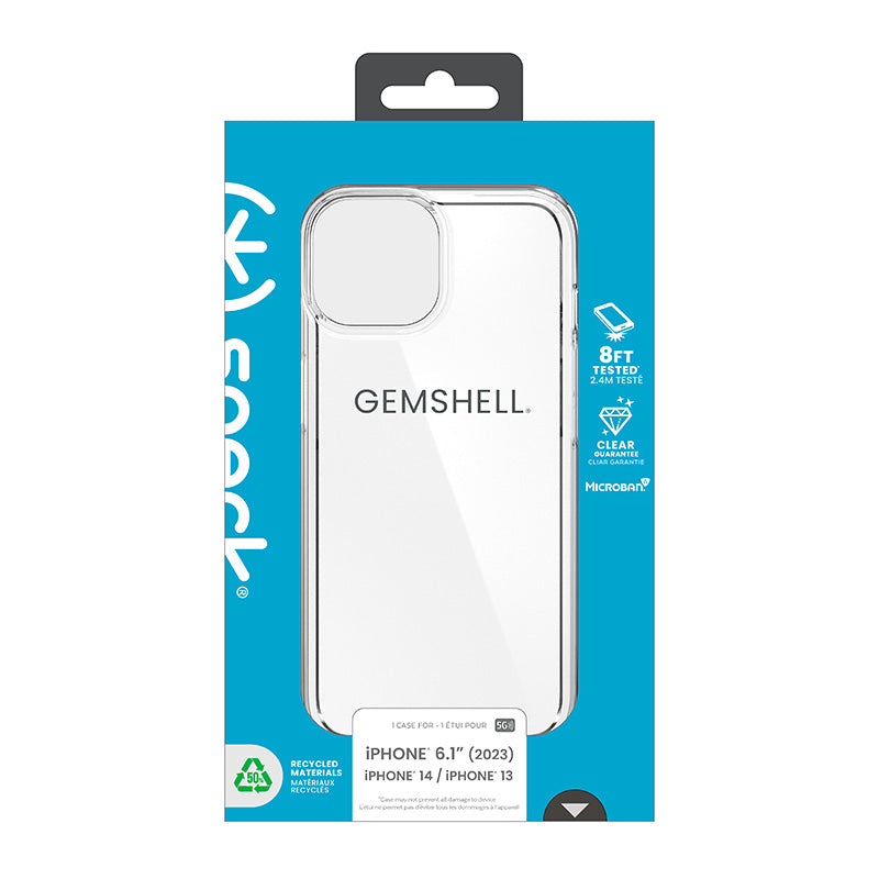 Speck Gemshell – dėklas, skirtas „iPhone 16e“ / „iPhone 15“ / „iPhone 14“ / „iPhone 13“ (skaidrus)