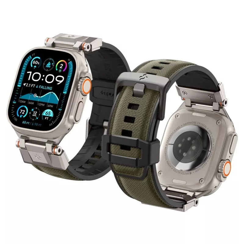 Spigen DuraPro Armor – Apyrankė, skirta Apple Watch 44/45/46/49 mm (karinė žalia)