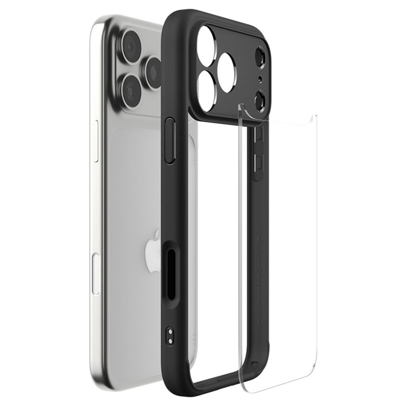 Spigen Ultra Hybrid - Dėklas, skirtas iPhone 17 Pro Max (Matinė juoda)