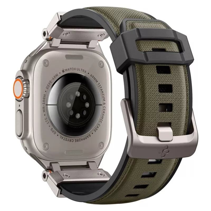 Spigen DuraPro Armor – Apyrankė, skirta Apple Watch 44/45/46/49 mm (karinė žalia)