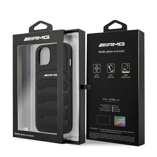 AMG Debossed Lines – dėklas iPhone 14 Plus (juodas)