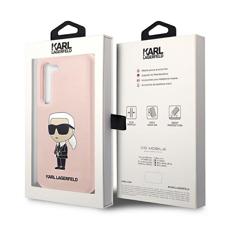 Karl Lagerfeld Silikoninis NFT Ikonik – dėklas Samsung Galaxy S23+ (rožinis)