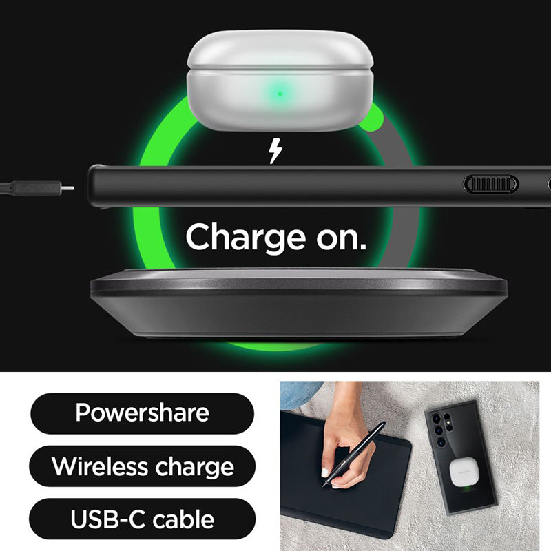 Spigen Ultra Hybrid – dėklas, skirtas Samsung Galaxy S24 Ultra (matinė juoda)