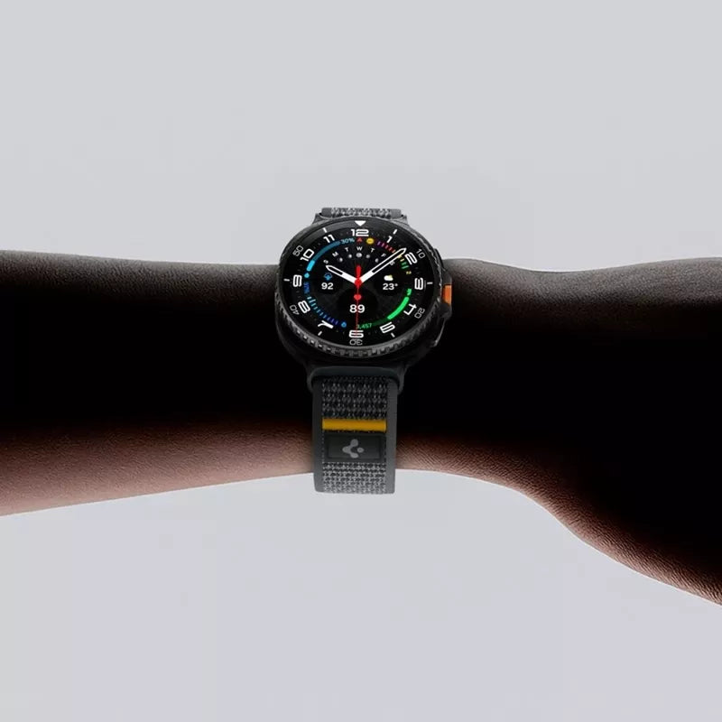 Spigen Athlex Air – Dirželis, skirtas Samsung Galaxy Watch 8 / Watch 8 Classic 40 / 44 / 46 mm (Aktyvus Juodas)