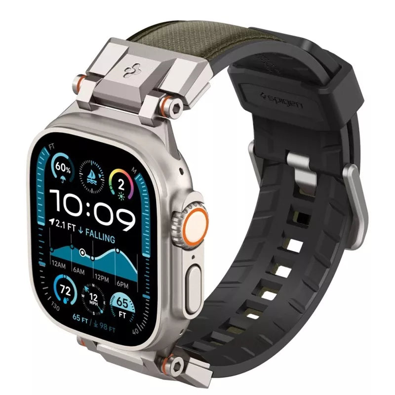 Spigen DuraPro Armor – Apyrankė, skirta Apple Watch 44/45/46/49 mm (karinė žalia)