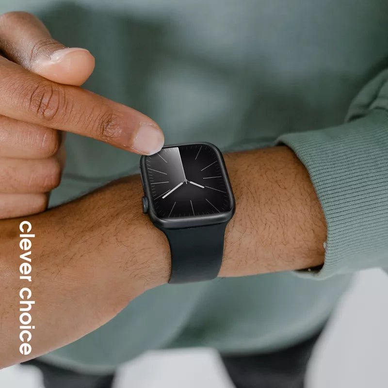 Crong Liquid – dirželis skirtas Apple Watch 44/45/46/49 mm (juoda)