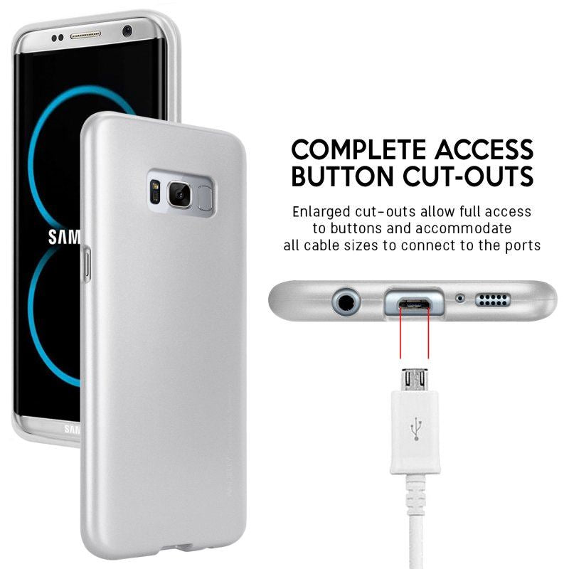 Mercury I-Jelly – dėklas Samsung Galaxy S8 (sidabrinis)