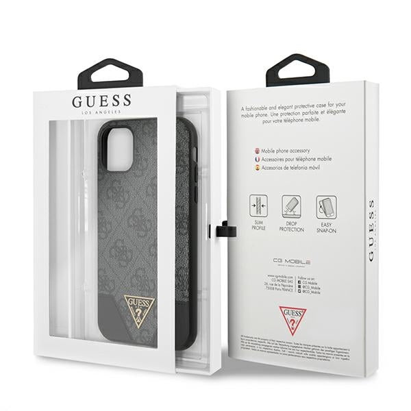 Guess 4G Triangle Collection – dangtis iPhone 11 (pilka)