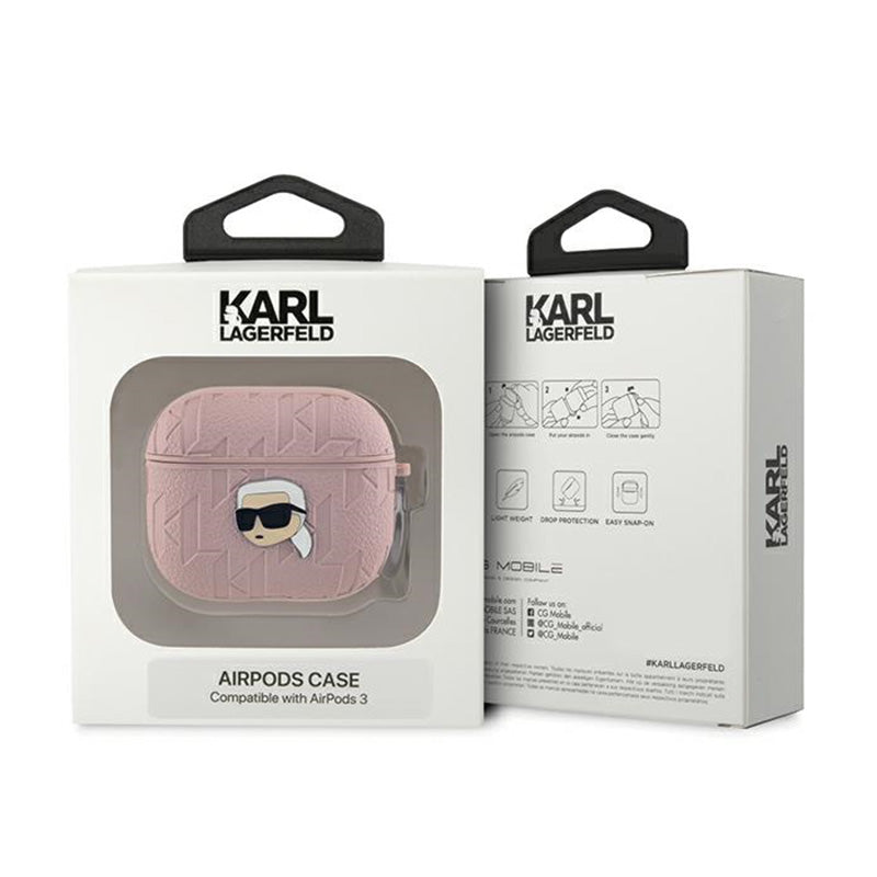 Karl Lagerfeld monograma Karl Head - AirPods 3 dėklas (rožinis)