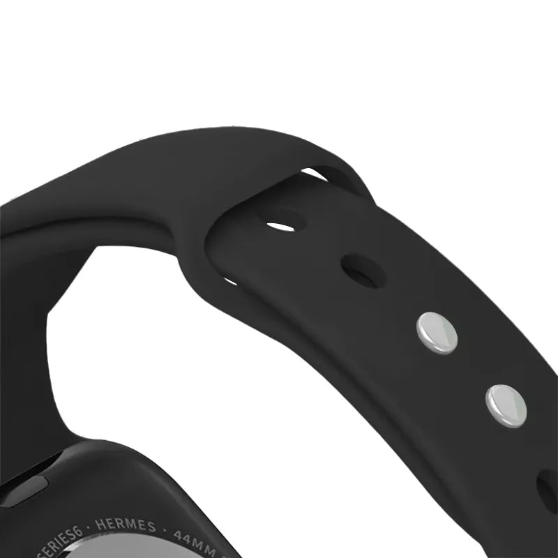 Crong Liquid – dirželis skirtas Apple Watch 44/45/46/49 mm (juoda)