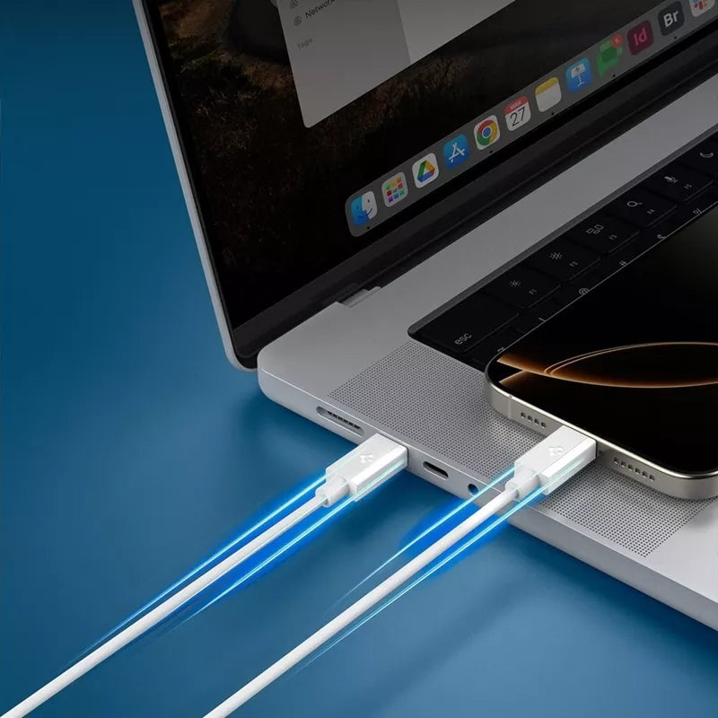 Spigen EB6010CC Essential – USB-C į USB-C kabelis PD 60W 1m (Baltas)