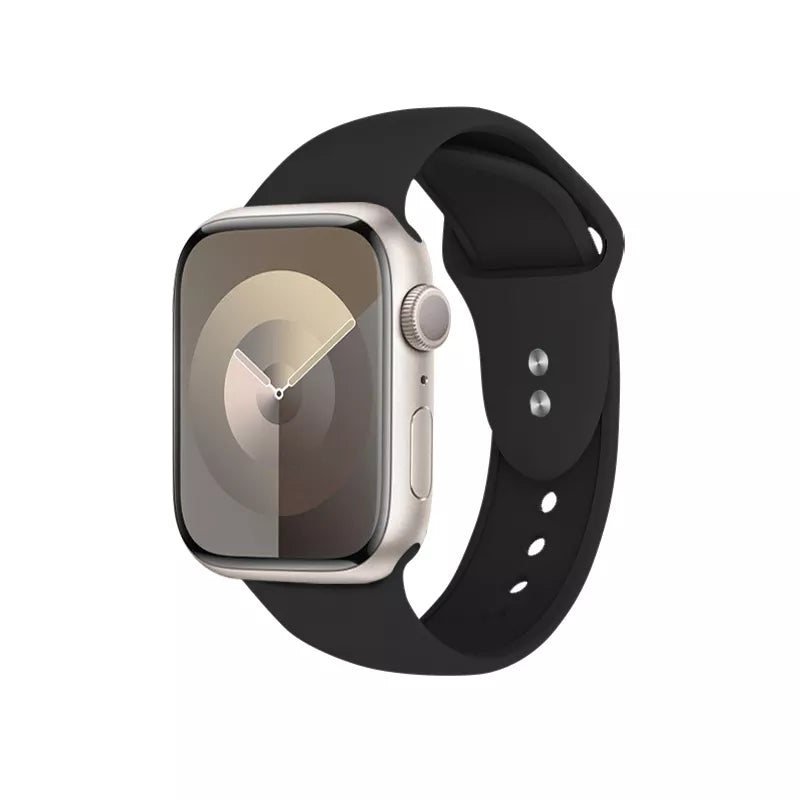 Crong Liquid – dirželis skirtas Apple Watch 44/45/46/49 mm (juoda)
