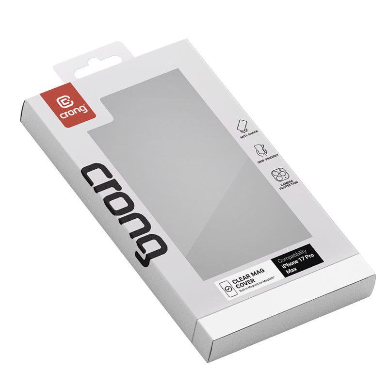 Crong Clear MAG Cover - „MagSafe“ dėklas iPhone 17 Pro Max (Skaidrus)