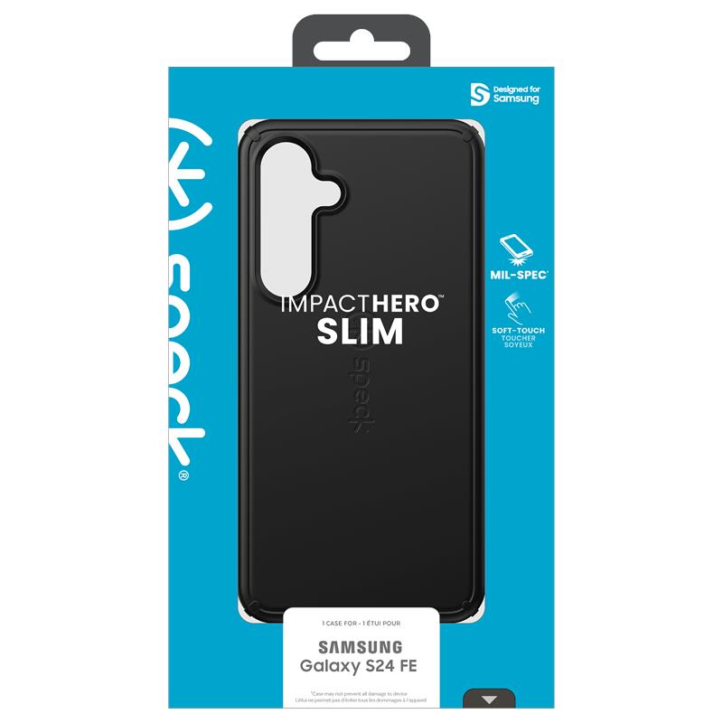 Speck ImpactHero Slim dėklas – Samsung Galaxy S24 FE (juodas)