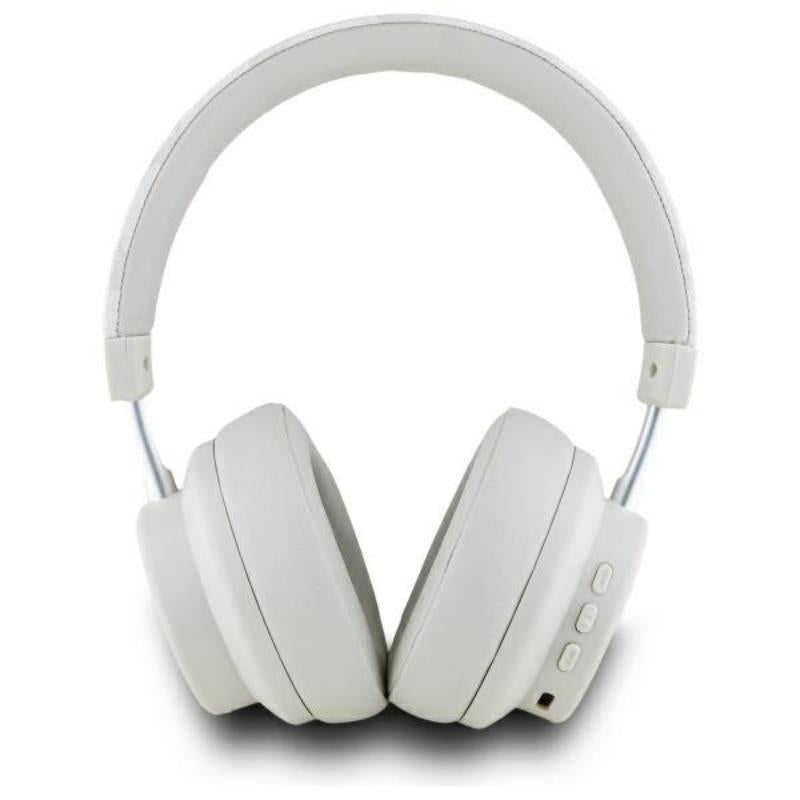 DKNY languotaus rašto belaidės per ausis uždedamos „Bluetooth“ ausinės V5.3 (perlo)