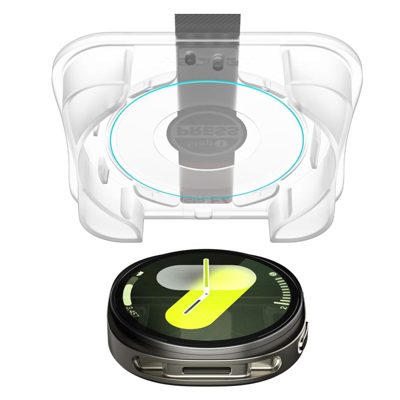 Spigen GLAS.TR EZ FIT 2 vnt. – Grūdintas stiklas, skirtas Samsung Galaxy Watch 8 40 mm (2 vnt.)