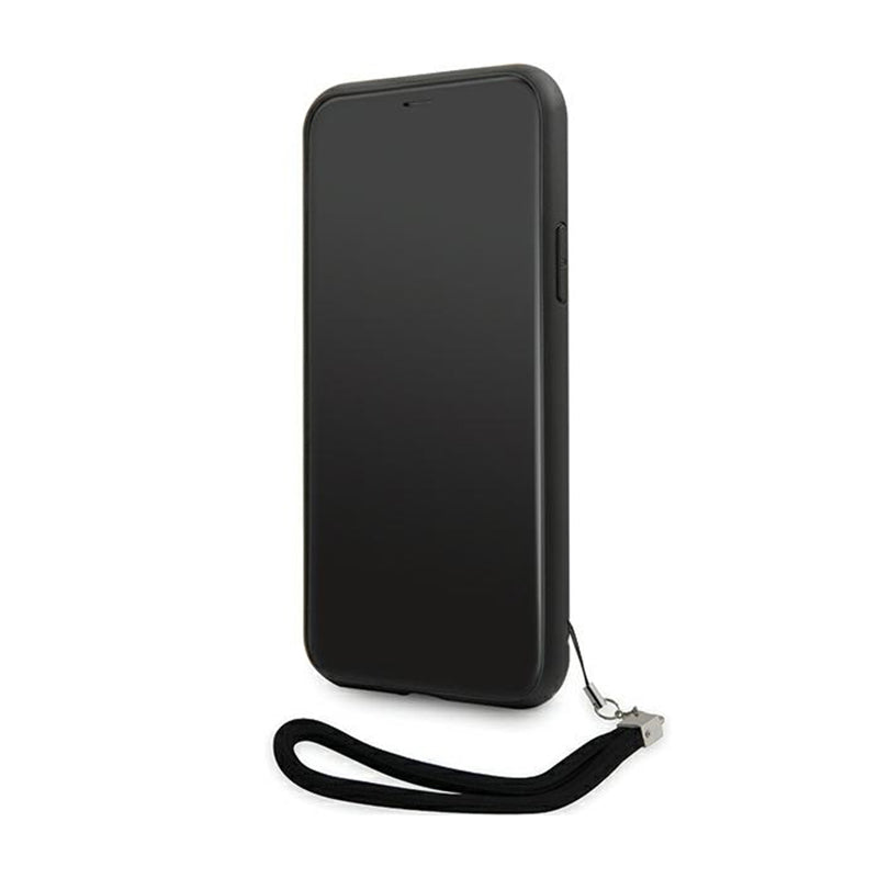 Karl Lagerfeld Sequins Cord – dėklas su virvele, skirtas iPhone 11 (sidabrinis)