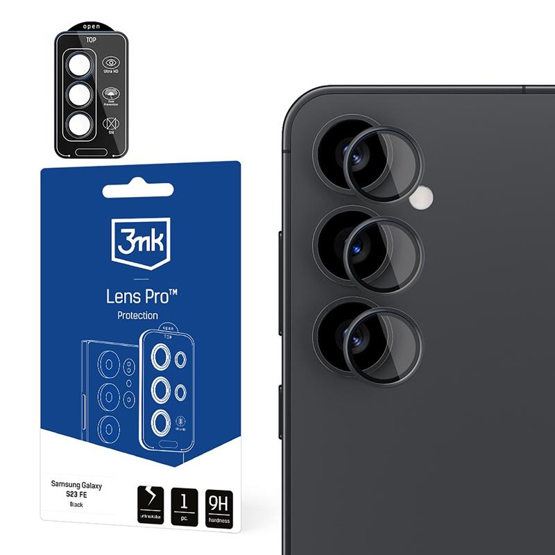 3mk Lens Protection Pro - Kameros objektyvo stiklas, skirtas Samsung Galaxy S25+ (juodas)