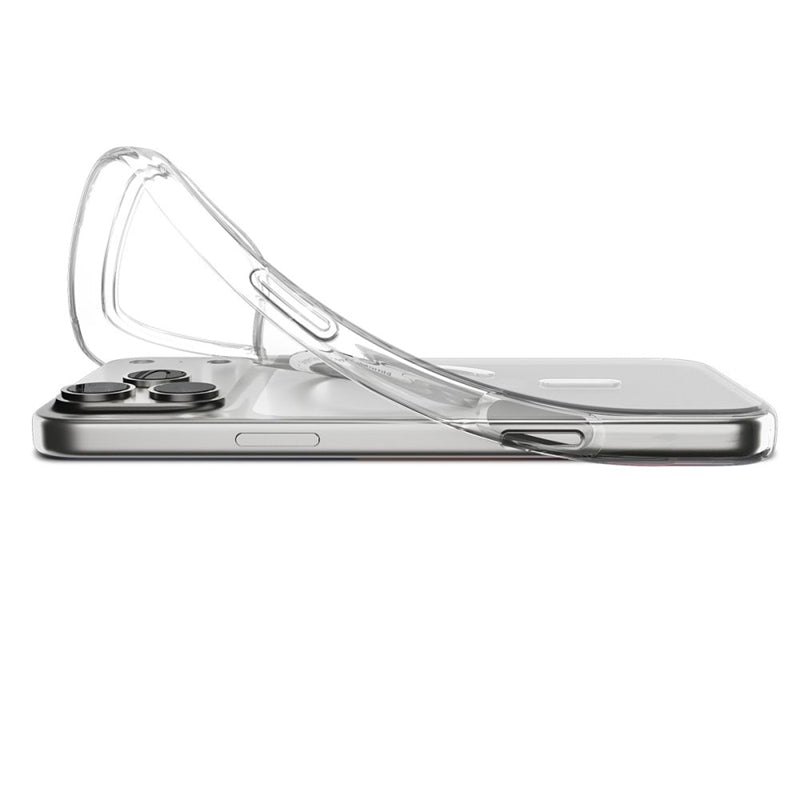 Spigen Liquid Crystal Mag MagSafe dėklas iPhone 17 Pro (Skaidrus/Baltas)