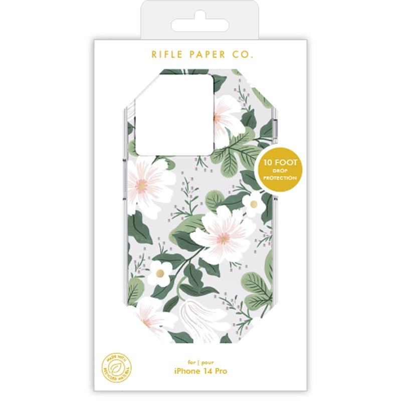 Rifle Paper Clear - dėklas, skirtas „iPhone 14 Pro“ (Willow)