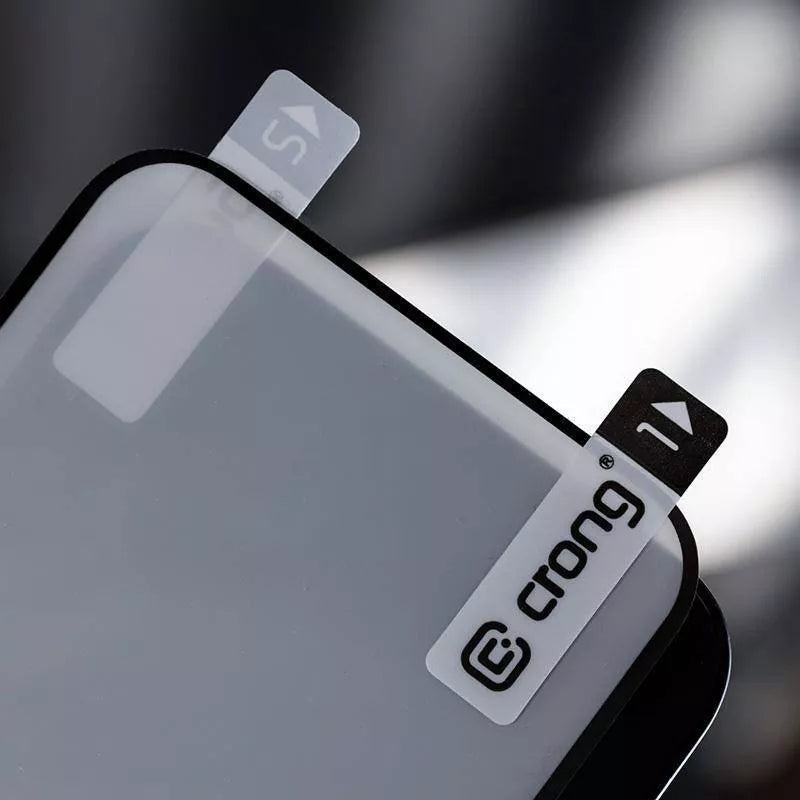"Crong 7D Nano Flexible Glass" - visiškai dengianti hibridinė ekrano apsauga 9H "iPhone 14 Pro