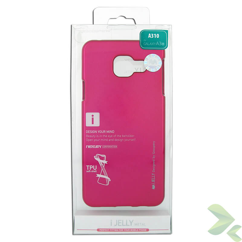 Mercury I-Jelly – dėklas Samsung Galaxy A3 (2016) (ryškiai rožinė)
