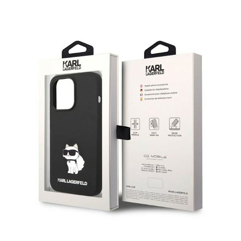 Karl Lagerfeld Silikoninis NFT Choupette – dėklas, skirtas „iPhone 14 Pro Max“ („Black“)
