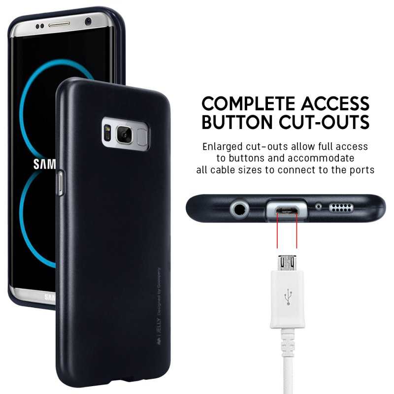 Mercury I-Jelly – dėklas Samsung Galaxy S8+ (juodas)