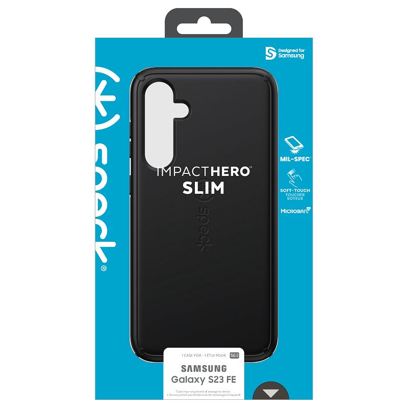 Speck ImpactHero Slim dėklas – Samsung Galaxy S23 FE dėklas (juodas)