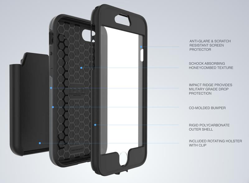 Incipio Performance Series Max iPhone 7 dėklas (balta/mėlyna)
