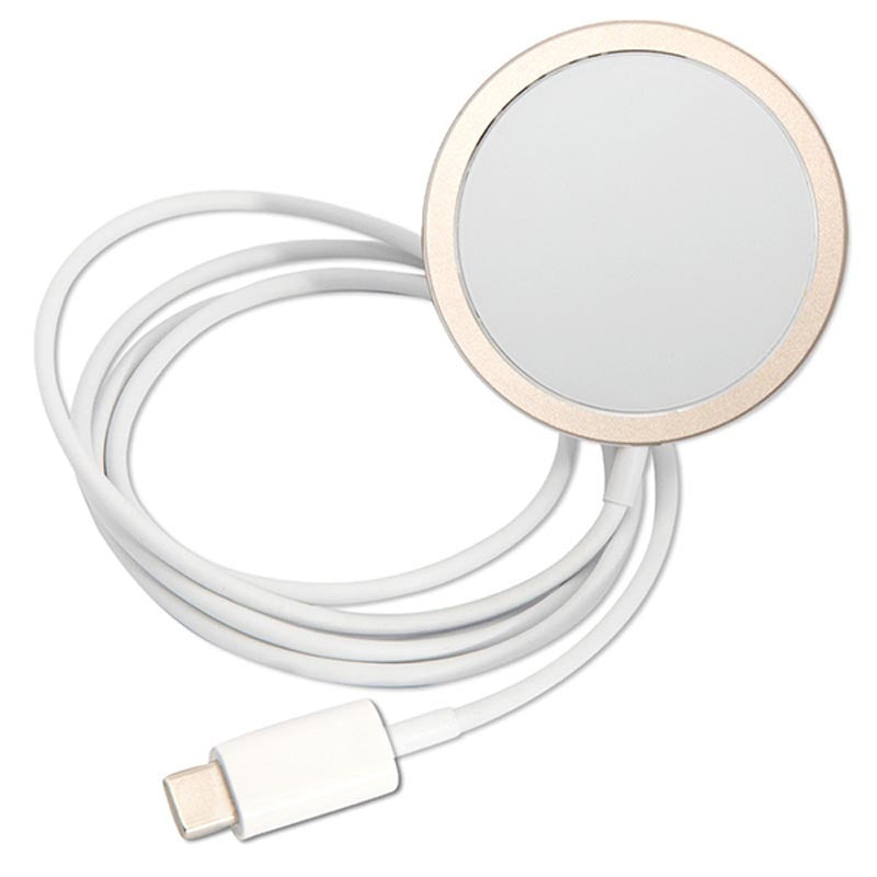Guess Bundle Pack MagSafe 4G – rinkinys, skirtas iPhone 12 / iPhone 12 Pro + „MagSafe“ įkroviklis (ruda/auksinė)
