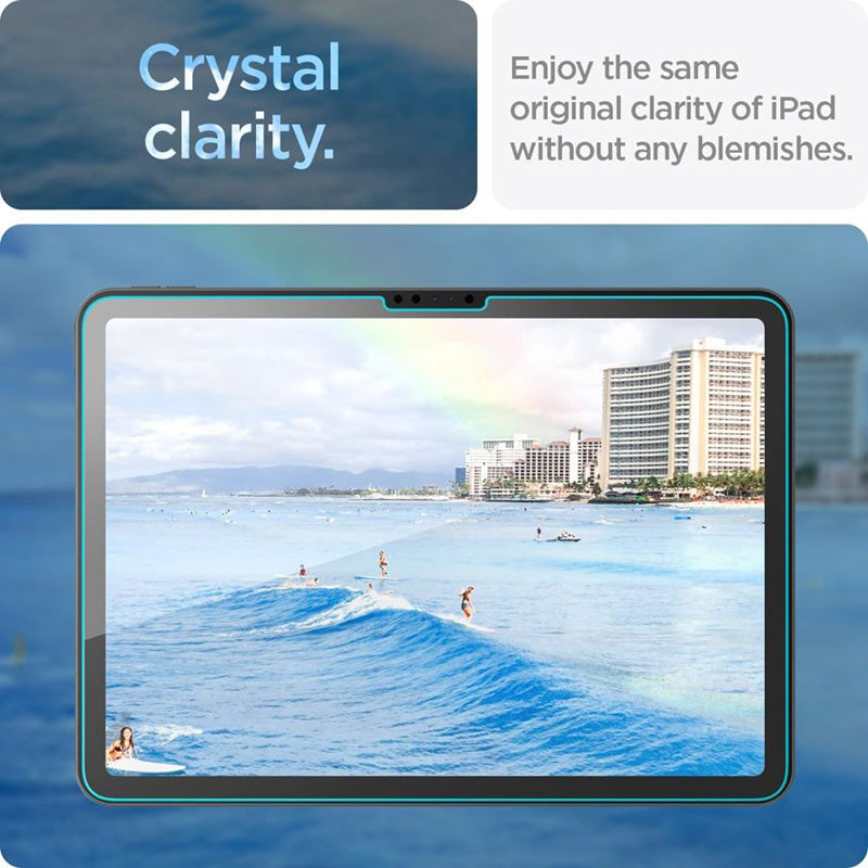 Spigen GLAS.TR EZ FIT – grūdintas stiklas, skirtas iPad Air 11" (M3 (2025) / M2 (2024)) (skaidrus)
