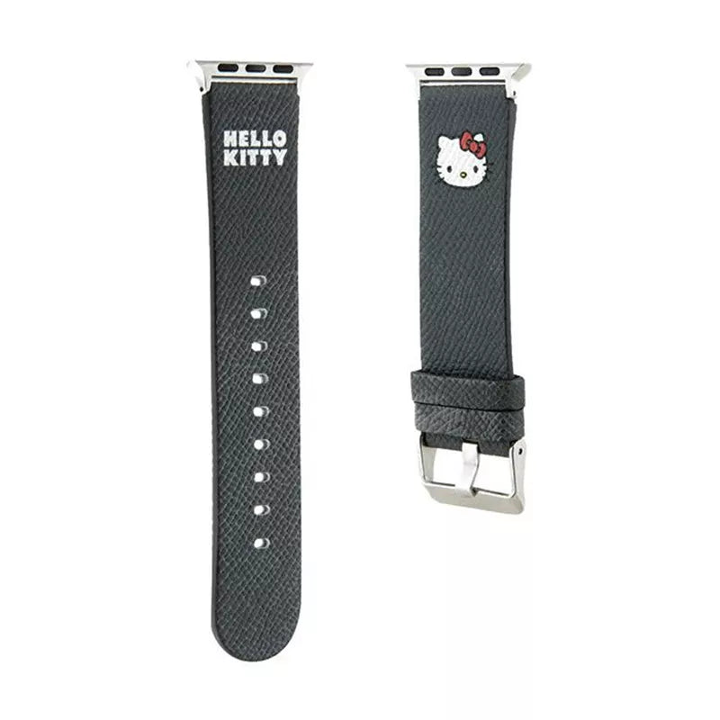 Hello Kitty dirželis Kitty Head - dirželis Apple Watch 38/40/41 mm (juodas)