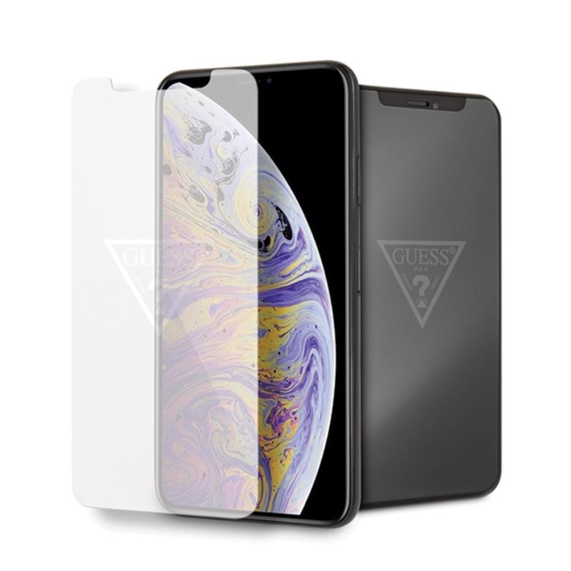 Guess grūdintas stiklas su nematomu logotipu, skirtas „iPhone Xs Max“