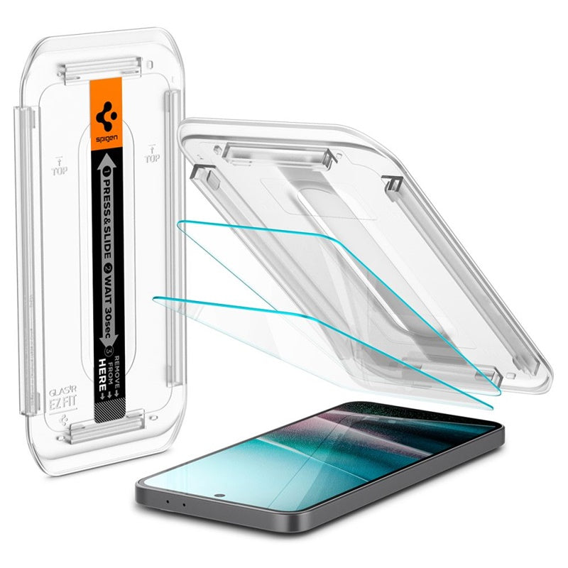 Spigen Glas.TR EZ FIT 2 pakuotės – grūdintas stiklas, skirtas Samsung Galaxy A37 5G / A36 5G (2 vienetai)