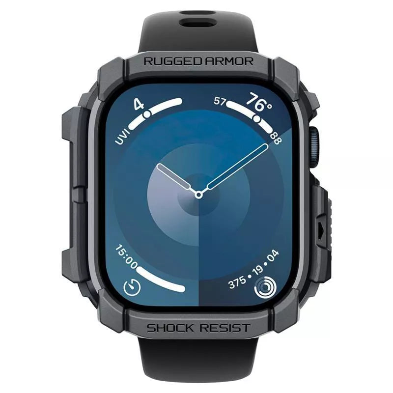 Spigen Rugged Armor - dėklas, skirtas Apple Watch 10 46 mm (tamsiai pilka)