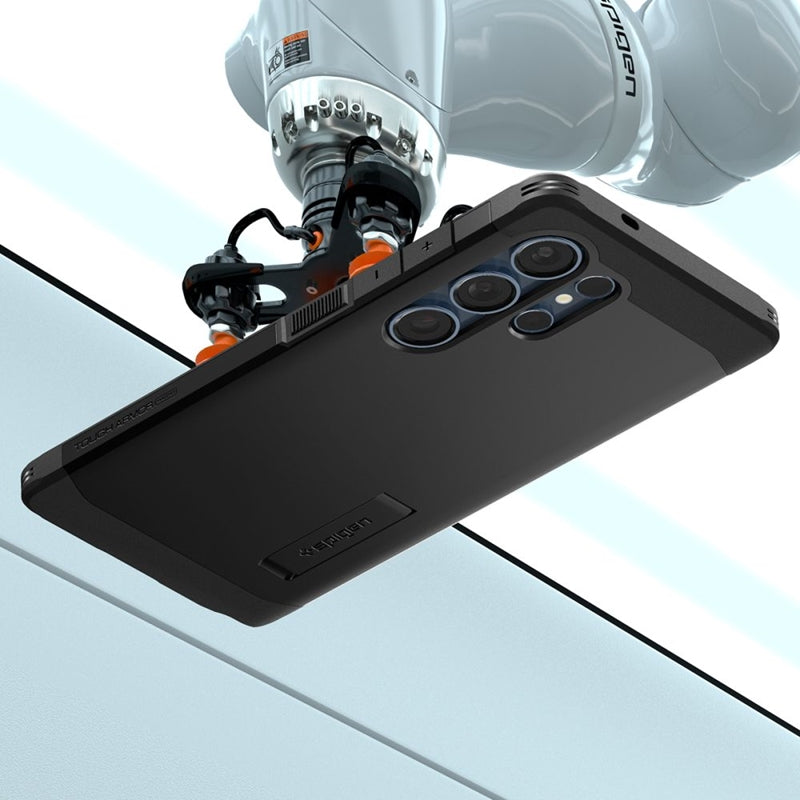 Spigen Tough Armor MagSafe – dėklas, skirtas „Samsung Galaxy S25 Ultra“ (juodas)