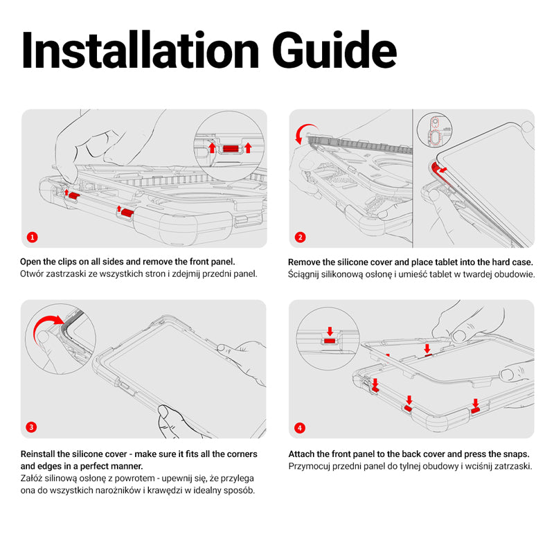 Crong Defender Plus – tvirtas dėklas Samsung Galaxy Tab Active5 Pro 10.1" (juodas)