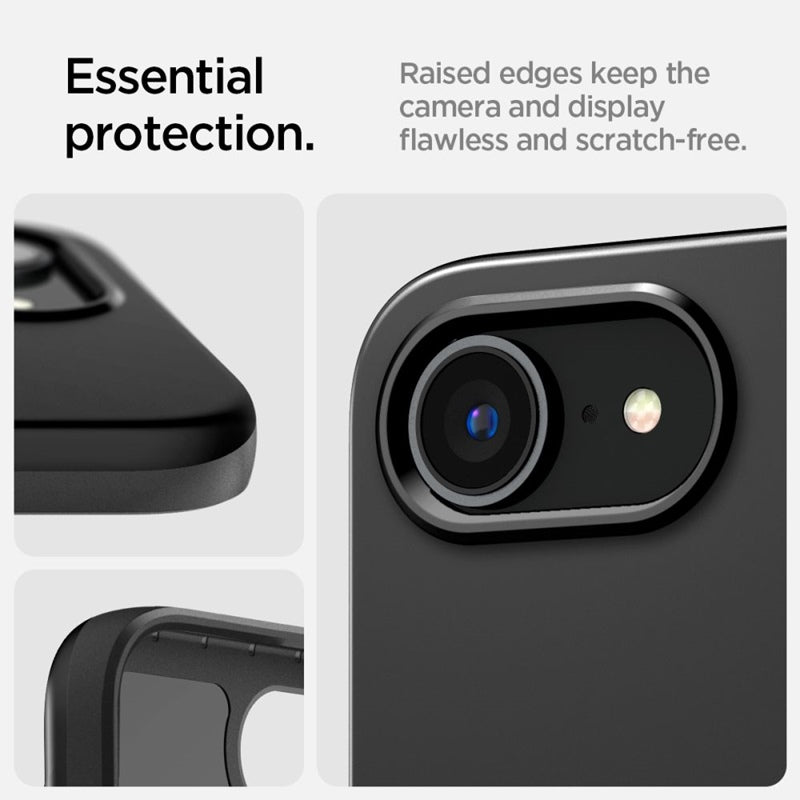 Spigen Thin Fit Mag MagSafe – dėklas, skirtas iPhone 16e (juodas)