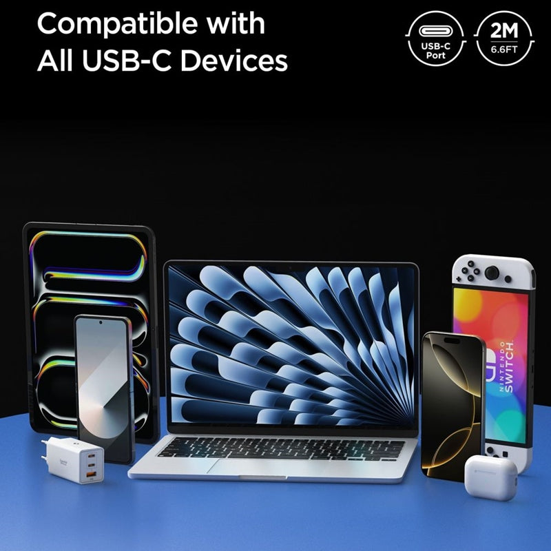 Spigen EB10020CC Essential - USB-C į USB-C PD kabelis 100W 2m (juodas)