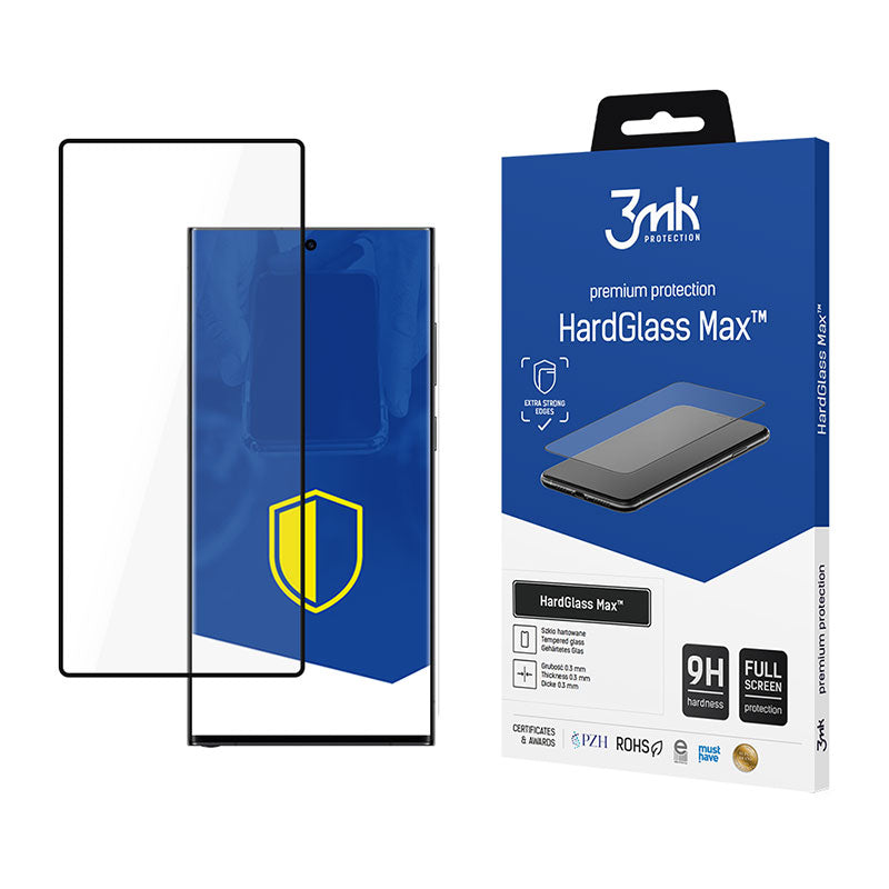 3mk HardGlass Max – grūdintas stiklas, skirtas „Samsung Galaxy S24 Ultra“ (juodas)