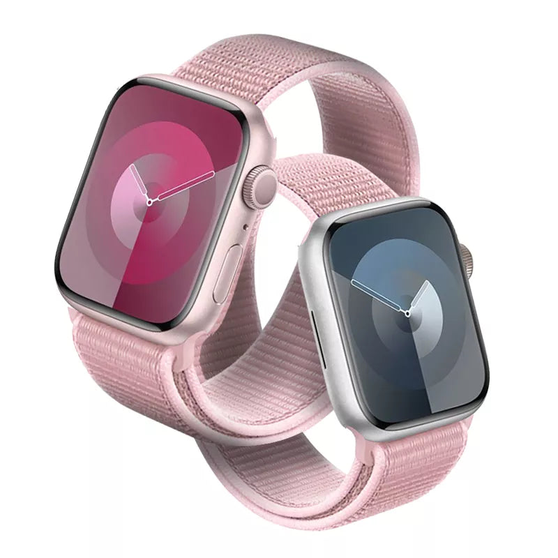 Crong Nylon extendash Sportinis dirželis skirtas Apple Watch 38/40/41/42 mm (pudros rožinės spalvos)