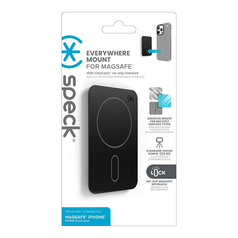 Speck Everywhere Mount + ClickLock – „MagSafe“ Magnetic Mount (juoda)