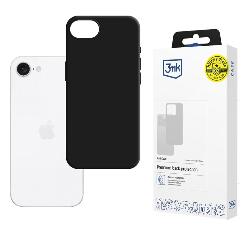 3mk Matt dėklas - dėklas Apple iPhone16e (juodas)